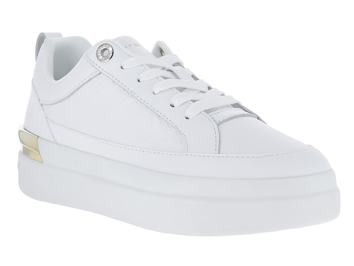 Tenis Tommy Hilfiger Lux Court Monogram Blancos para Mujer