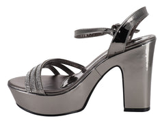 Sandalias Eluviera Plata Metálicas para Mujer