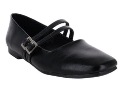 Zapatos Planos Luna Rosa Negros para Mujer