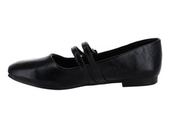 Zapatos Planos Luna Rosa Negros para Mujer