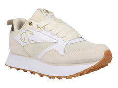 Tenis Champion Dash Pillar Blanco y Beige para Mujer