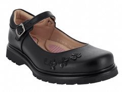 Zapatos YUYIN Negros con Flores para Niña