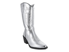 Botas Vaqueras ROZE Plateadas para Mujer