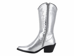 Botas Vaqueras ROZE Plateadas para Mujer