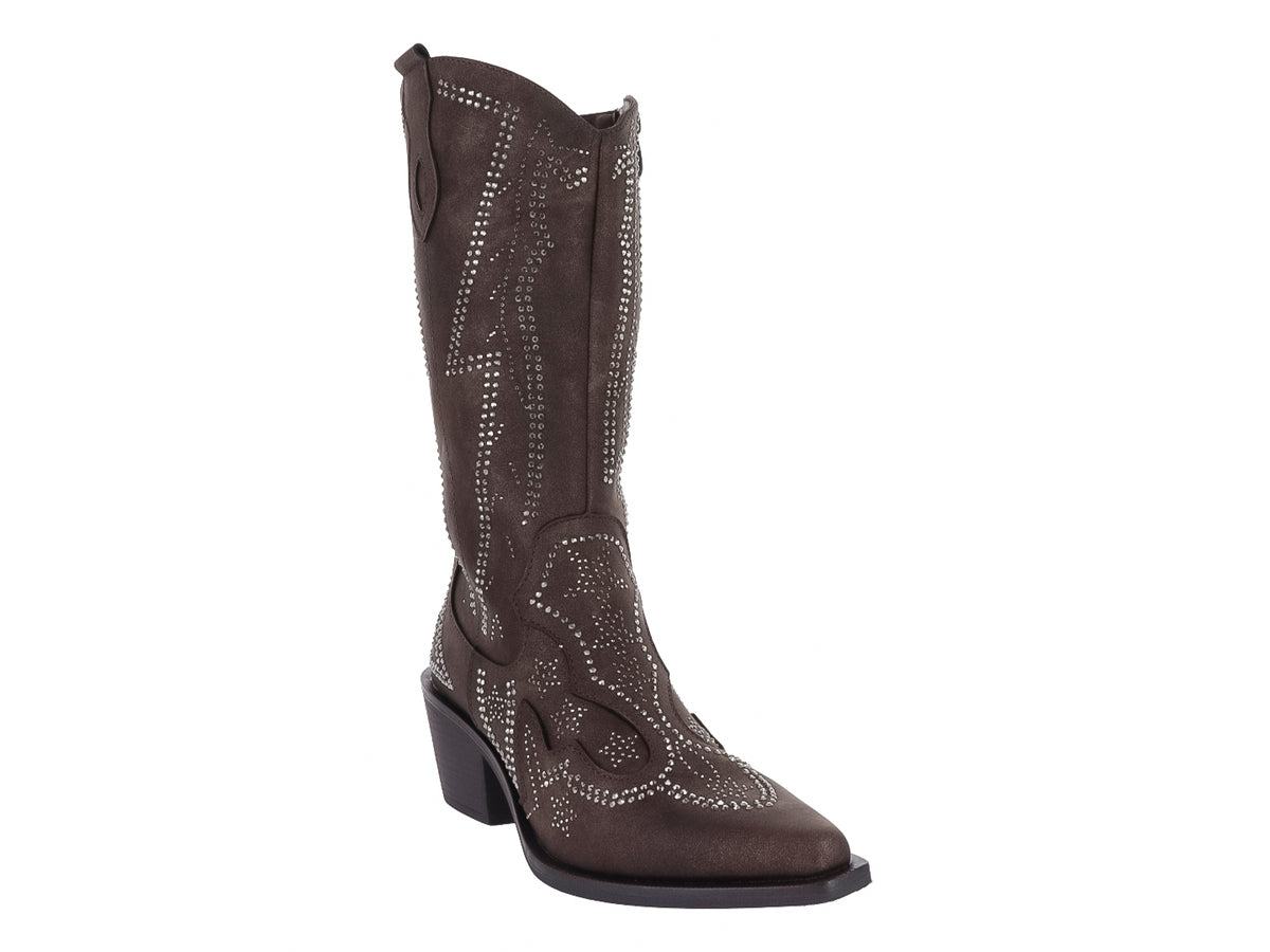 Botas Vaqueras Roze Marrón para Mujer