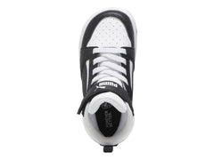 Tenis PUMA Rebound V6 Mid Blanco y Negro para Niño