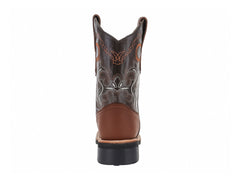 Botas Vaqueras Jinetitos Piel Shedron/Naranja para Niño