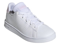 Tenis Adidas Advantage K Blanco y Rosa para Niña