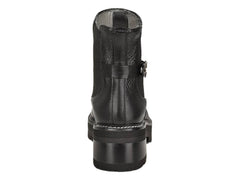Botas Cuadra de Piel de Venado Negro para Mujer