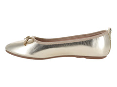 Zapatos Planos Ballerina ROZE Color Dorado para Mujer