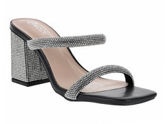 Sandalias ROZE Negro con Cristales para Mujer
