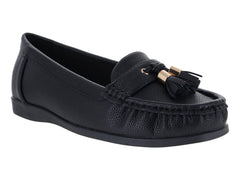 Zapato Mocasín Driver Roze Negro para Mujer