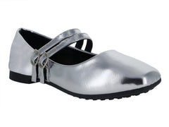 Zapatos Ballerina de Charol Plata ROZE para Mujer