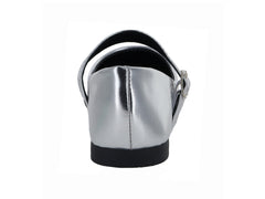 Zapatos Ballerina de Charol Plata ROZE para Mujer