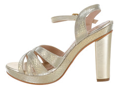 Sandalias Sary Metálicas Oro para Mujer