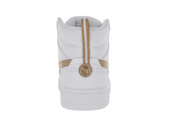 Tenis PUMA Rebound V6 Metallic Dream Blanco y Dorado para Mujer