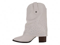 Botas Vaqueras Nomadas Cleveland Late Blancas para Mujer