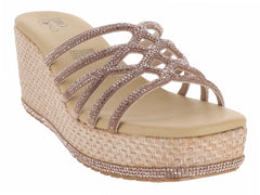 Sandalias Luna Rosa Oro Rosado para Mujer