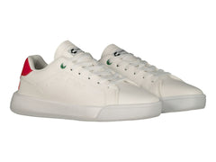 Tenis Charly Blancos con Detalles Verde y Rojo para Hombre