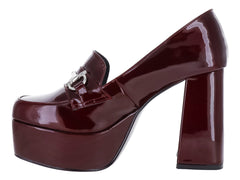 Zapatos de Tacón OYYI Charol Merlot para Mujer