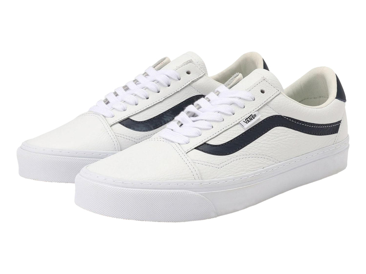 Tenis Vans Old Skool Lux Blancos y Azul Marino Unisex