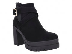Botines Luna Rosa Negros para Mujer