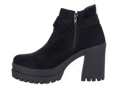 Botines Luna Rosa Negros para Mujer