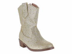 Botas Vaqueras Divitas Color Oro para Niña