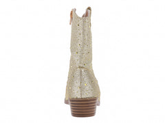 Botas Vaqueras Divitas Color Oro para Niña
