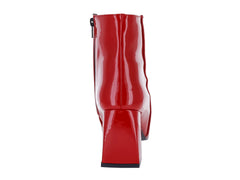 Botines Luna Rosa de Charol Rojo para Mujer