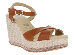 Sandalias de Plataforma Luna Rosa Color Tan para Mujer