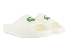 Sandalias Lacoste Serve Slide 2.0 Blanco y Verde para Mujer