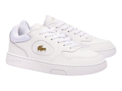 Tenis Lacoste Lineset 124 Blanco y Dorado para Mujer