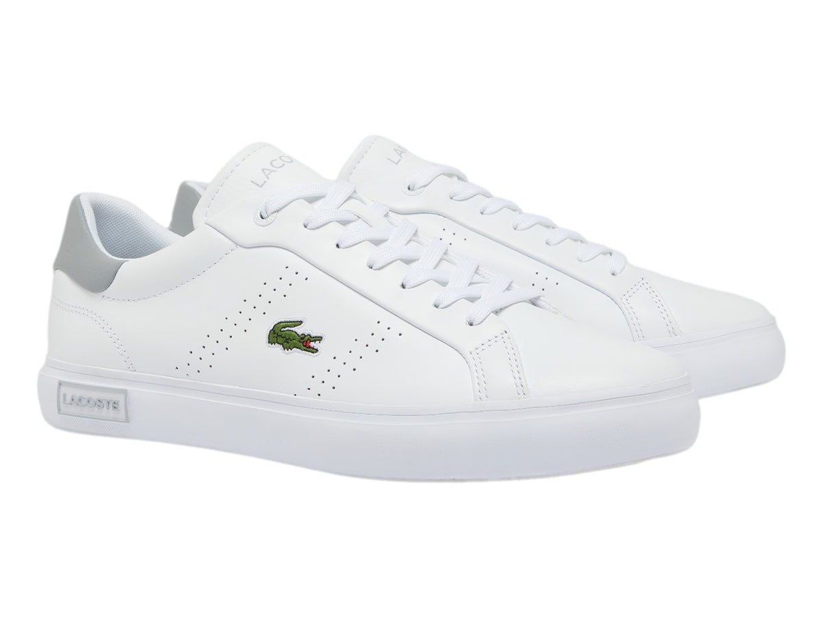 Tenis Lacoste Powercourt 2.0 Blanco y Gris para Hombre
