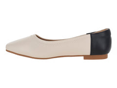 Zapatillas Ballerina Roze Bicolor Nude y Negro para Mujer