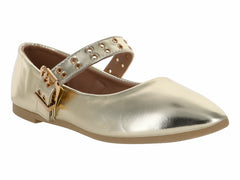 Flats ROZE Color Dorado para Mujer