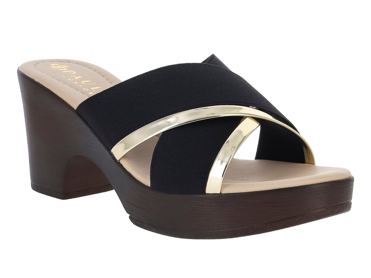 Sandalias de Cuña Paulie Negro para Mujer