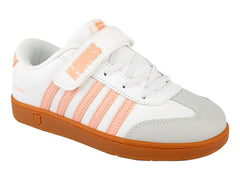 Tenis K-Swiss Francis Court Blanco y Rosa para Niña