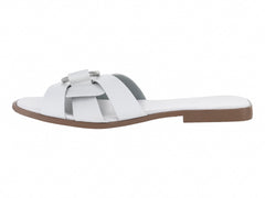 Sandalias Roze Blanco Napa Metálico para Mujer