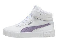 Tenis PUMA Carina 2.0 Mid Blanco y Morado para Mujer