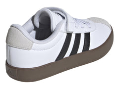 Tenis Adidas VL Court 3.0 Blanco y Negro para Niño