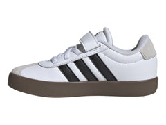 Tenis Adidas VL Court 3.0 Blanco y Negro para Niño