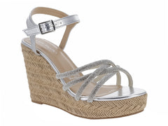 Sandalias Lady Paulina Plata para Mujer