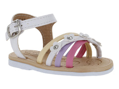 Sandalias Biberones Blanco Multicolor para Bebé