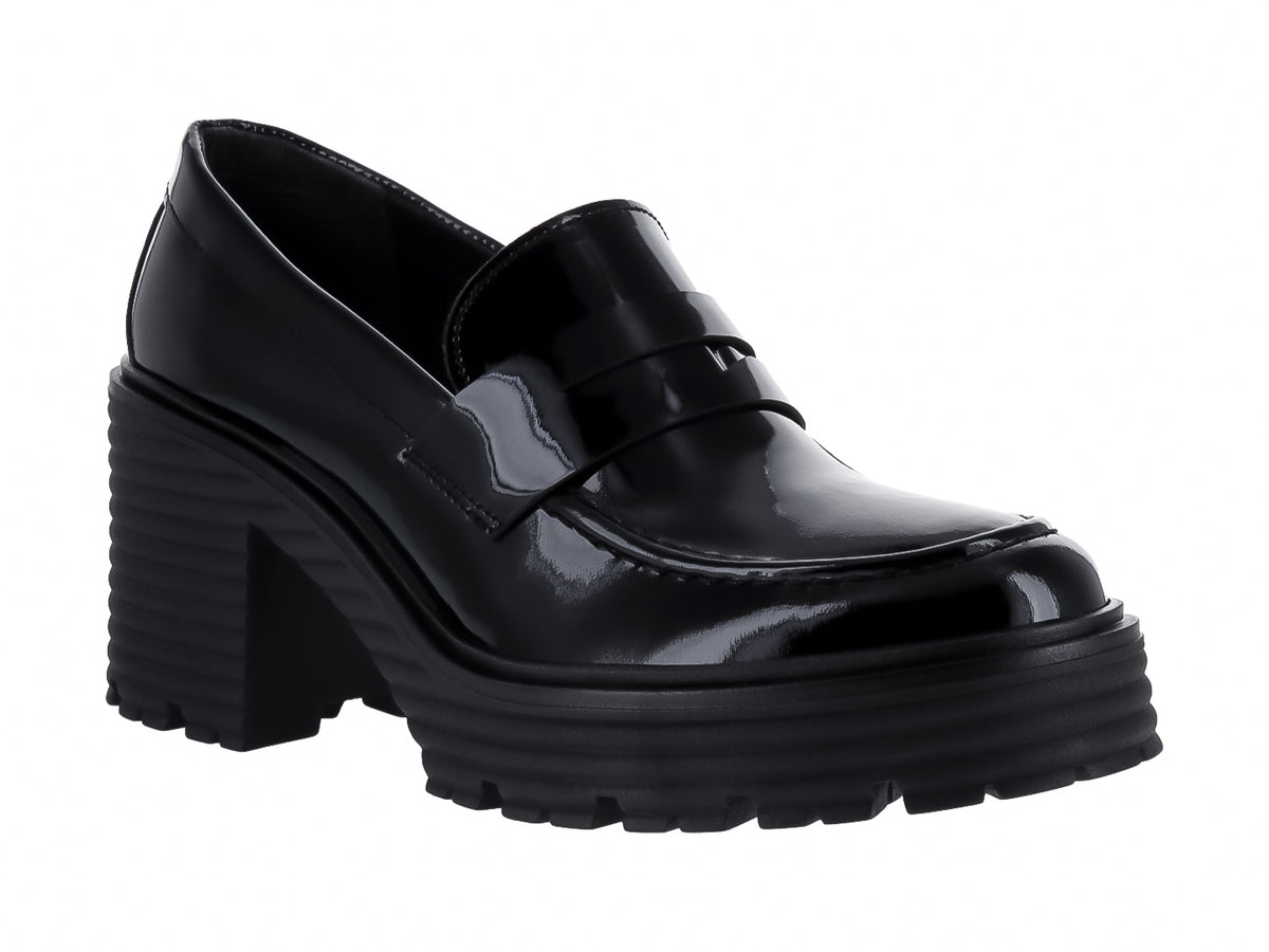 Botineta Gino Cherruti Charol Negro para Mujer