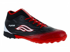 Tenis de Fútbol Turf Furia Negro con Rojo para Hombre