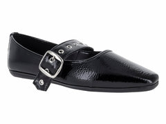 Zapatos Flats Luna Rosa Negro para Mujer