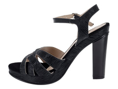 Sandalias Sary de Tacón Alto Negro para Mujer