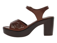 Sandalias de Tacón Luna Rosa Color Tan para Mujer