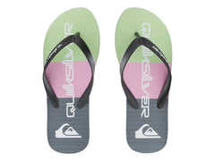 Sandalias Quiksilver Molokai Stripe Negro y Verde para Hombre